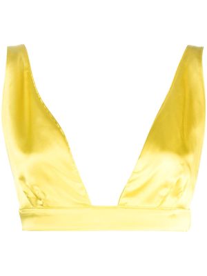Forte Forte cropped triangle bralette - Yellow