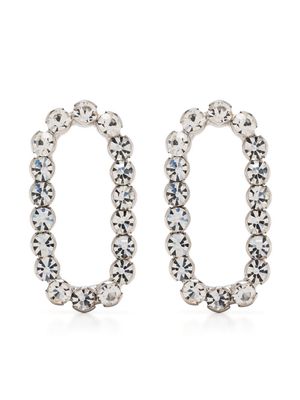 Forte Forte crystal-embellished hoop earrings - Silver