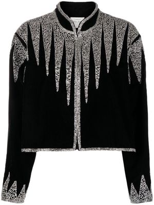 Forte Forte crystal-embellished velvet jacket - Black