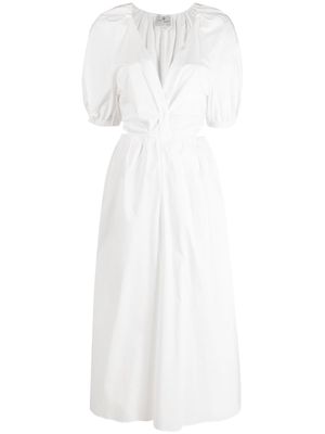 Forte Forte cut-out detail cotton midi dress - White