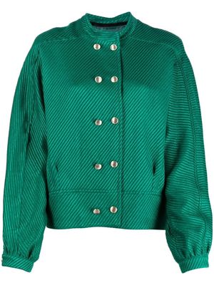 Forte Forte double-breasted jacquard jacket - Green