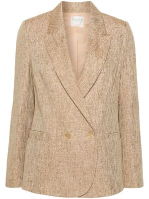 Forte Forte double-breasted lurex blazer - Gold