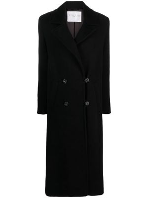 Forte Forte double-breasted virgin wool coat - Black