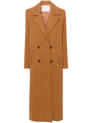 Forte Forte double-breasted virgin wool maxi coat - Brown
