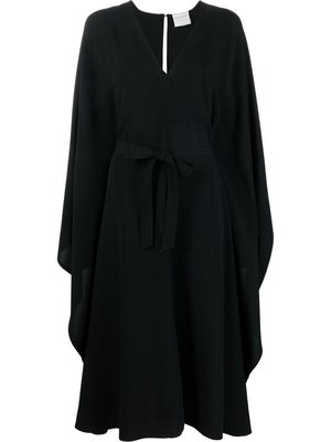 Forte Forte draped-sleeves midi dress - Black