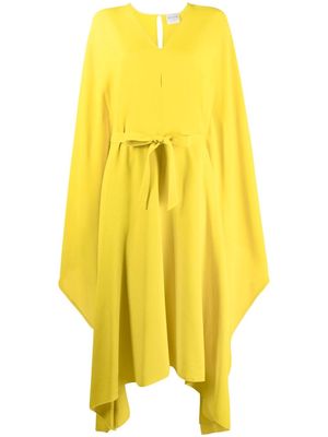 Forte Forte draped-sleeves midi dress - Yellow
