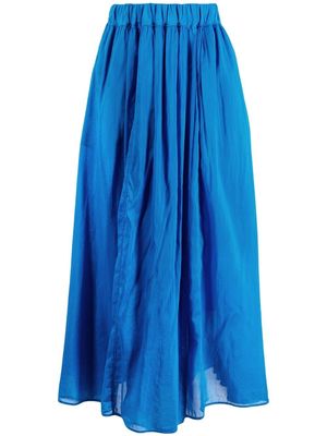 Forte Forte elasticated-waist pleated maxi skirt - Blue