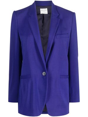 FORTE FORTE fitted single-breasted button blazer - Blue