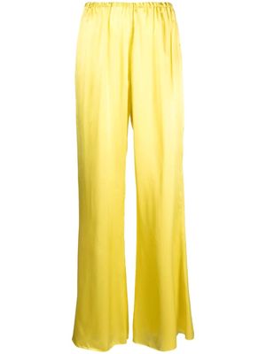 Forte Forte flared satin trousers - Yellow