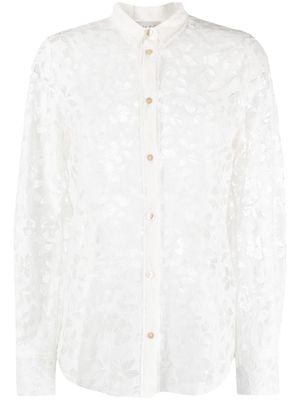 Forte Forte floral-lace shirt - White