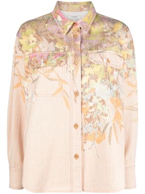 Forte Forte floral-pattern cotton shirt - Neutrals