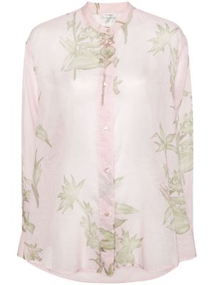 Forte Forte floral-print semi-sheer blouse - Pink
