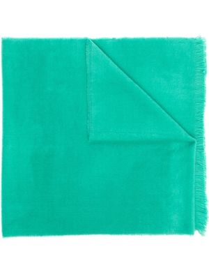 Forte Forte frayed-edge knitted scarf - Green