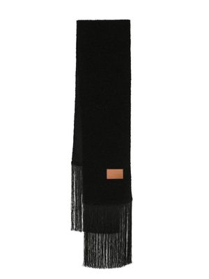 Forte Forte fringed knitted scarf - Black