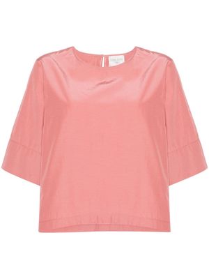 Forte Forte half-sleeve satin T-shirt - Pink