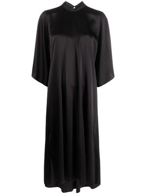 Forte Forte high-neck silk shift dress - Black