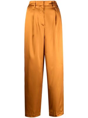 Forte Forte high-rise satin trousers - Orange