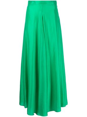Forte Forte high-waist silk midi skirt - Green