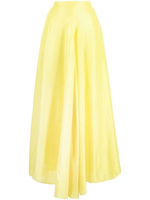 Forte Forte high-waisted bias-cut silk skirt - Yellow