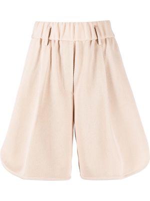 Forte Forte high-waisted corduroy shorts - Neutrals