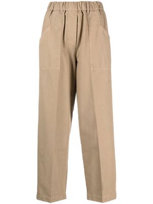 Forte Forte high-waisted cotton trousers - Neutrals