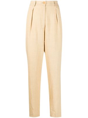 Forte Forte high-waisted linen trousers - Gold