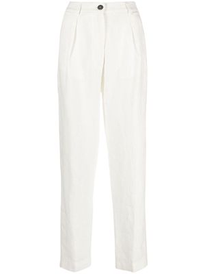 Forte Forte high-waisted linen trousers - White