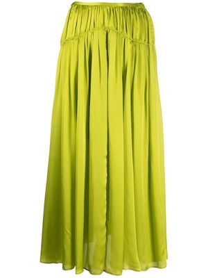 Forte Forte high-waisted silk maxi skirt - Green