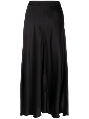Forte Forte high-waisted silk midi skirt - Black