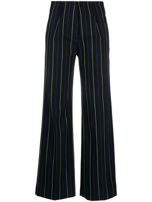 Forte Forte high-waisted wide-leg striped trousers - Blue