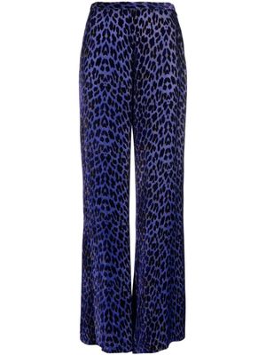 Forte Forte leopard-print velvet trousers - Purple