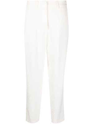 Forte Forte linen-blend jacquard trousers - White