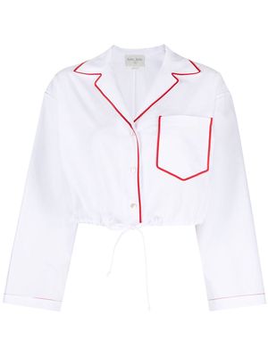Forte Forte long-sleeve cropped shirt - White