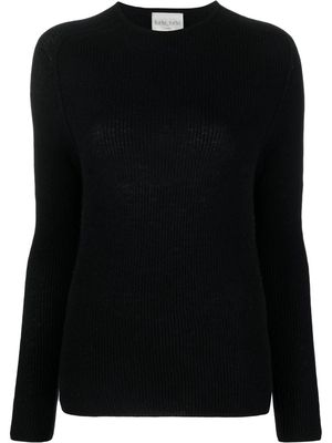 FORTE FORTE long-sleeved ribbed-knit jumper - Black