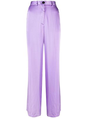 Forte Forte loose-fitting silk trousers - Purple