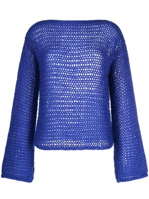 Forte Forte open-knit mohair-blend jumper - Blue