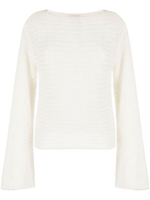 Forte Forte open-knit mohair-blend jumper - White