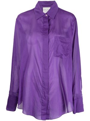 Forte Forte oversized semi-sheer shirt - Purple