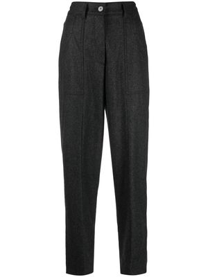 Forte Forte panelled-design high-waisted trousers - Grey