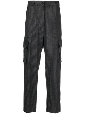 Forte Forte pinstripe-pattern cargo trousers - Grey