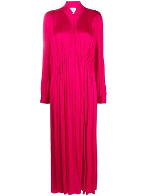 Forte Forte pleated long-sleeve dress - Pink