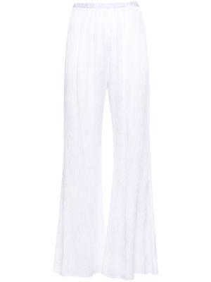 Forte Forte plissé-effect flared trousers - White