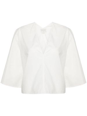 Forte Forte poplin bell-sleeves blouse - White