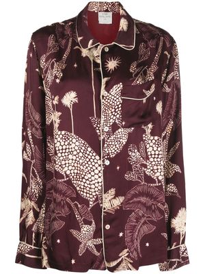 Forte Forte printed long-sleeve shirt - Purple
