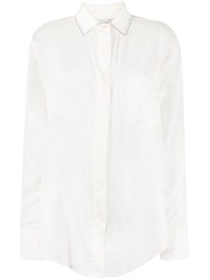 Forte Forte rhinestone-embellished button-up shirt - White