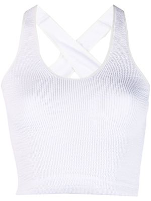 Forte Forte ribbed cropped tank top - White