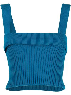 Forte Forte ribbed-knit cropped vest - Blue