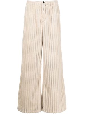 Forte Forte ribbed wide-leg trousers - Neutrals