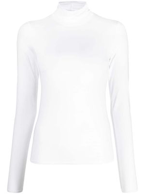 Forte Forte roll-neck stretch-jersey blouse - White