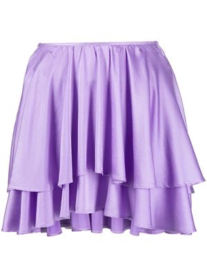 Forte Forte ruffle-front mini skirt - Purple